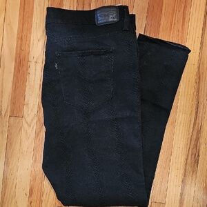 Black Textured Jeans
